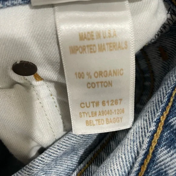 Agolde Belted Baggy Wide Leg Barrel Jeans Size 25 - Picture 8 of 8